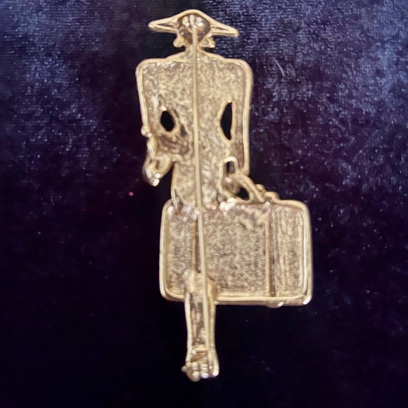 vintage brooch gold color - Picture 3 of 3